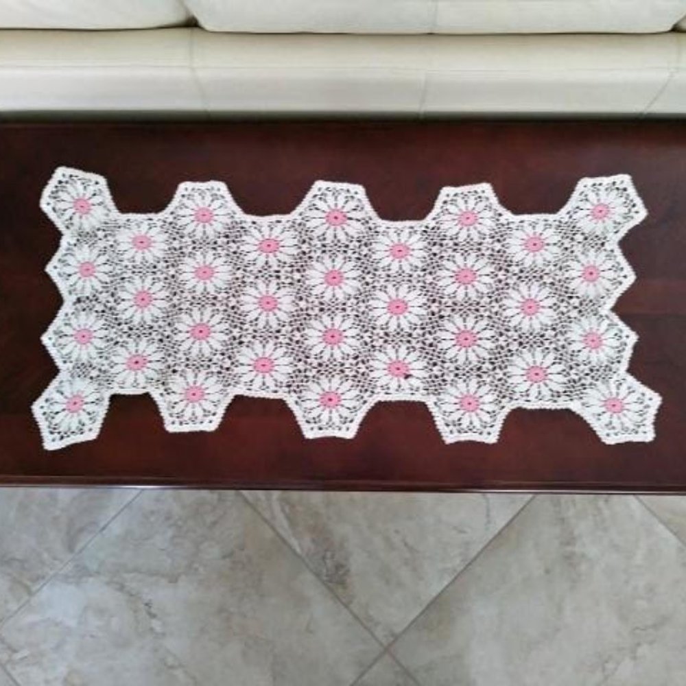 Vintage 40's Crocheted Table Runner - Final Price